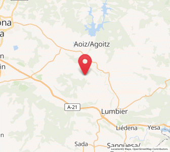 Map of Urbicáin, Navarre