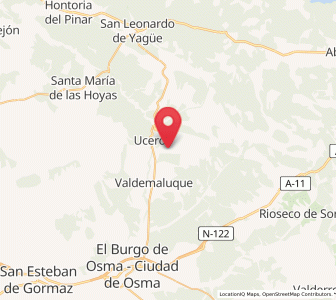 Map of Valdeavellano de Ucero, Castille and León