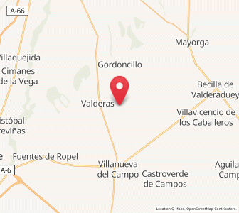 Map of Valdefuentes, Castille and León