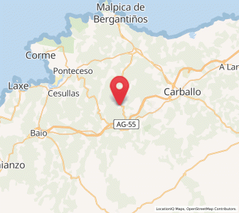 Map of Valencia, Galicia