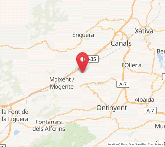 Map of Vallada, Valencia