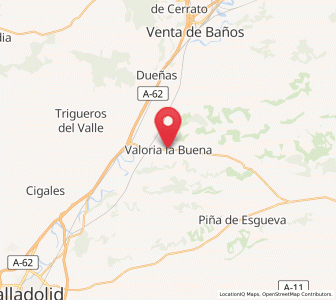 Map of Valoria la Buena, Castille and León