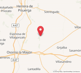Map of Valtierra de Ríopisuerga, Castille and León