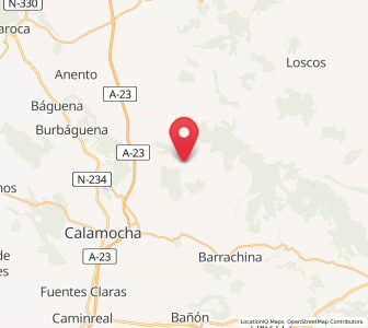 Map of Valverde, Aragon