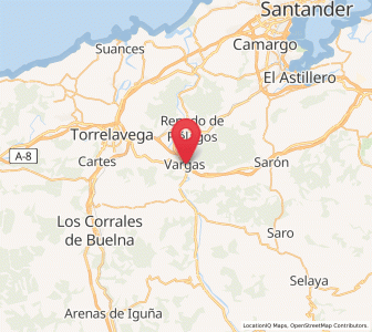 Map of Vargas, Cantabria
