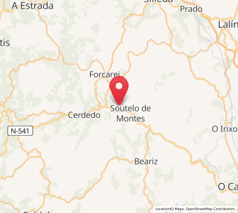 Map of Ventoxo, Galicia