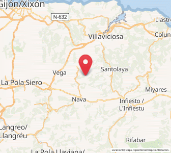 Map of Verdera, Asturias