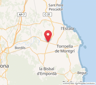 Map of Verges, Catalonia