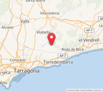 Map of Vespella de Gaià, Catalonia