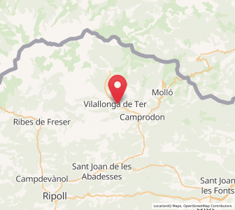 Map of Vilallonga de Ter, Catalonia
