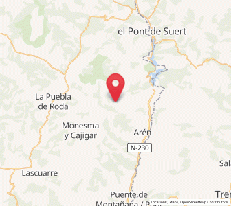 Map of Vilaplana, Aragon