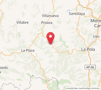 Map of Villagandú, Asturias