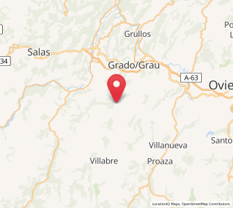 Map of Villagarcía, Asturias