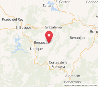 Map of Villaluenga del Rosario, Andalusia