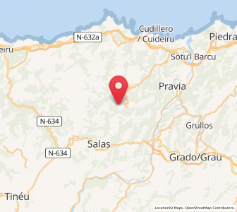 Map of Villamondrid, Asturias