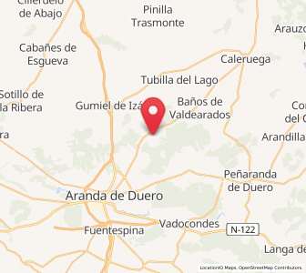 Map of Villanueva de Gumiel, Castille and León