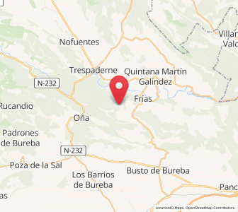 Map of Villanueva de los Montes, Castille and León