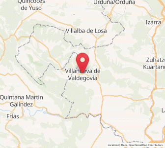 Map of Villanueva de Valdegovía, Basque Country