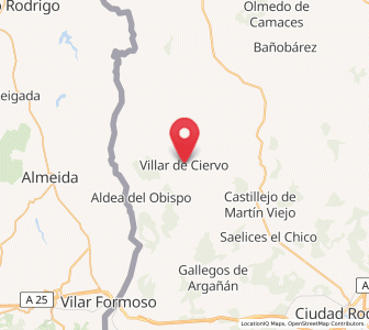 Map of Villar de Ciervo, Castille and León