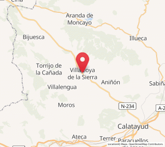 Map of Villarroya de la Sierra, Aragon