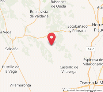 Map of Villasila de Valdavia, Castille and León