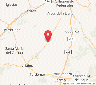 Map of Villaverde del Monte, Castille and León