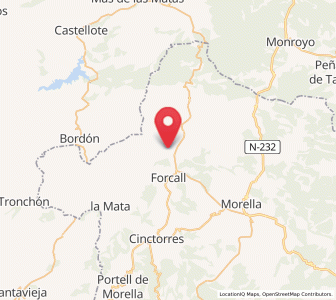 Map of Villores, Valencia