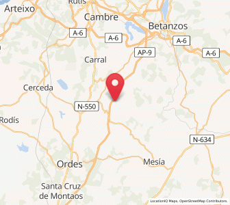 Map of Vizoño, Galicia