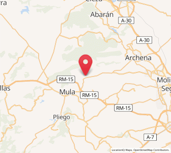Map of Yéchar, Murcia