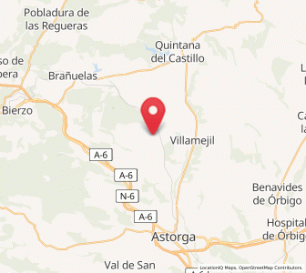 Map of Zacos, Castille and León