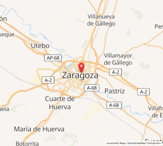 Map of Saragossa, Aragon