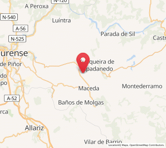Map of Zorelle, Galicia