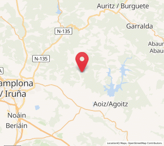 Map of Zuntzarren, Navarre