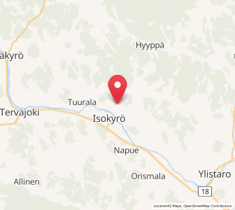Map of Isokyrö, South Ostrobothnia