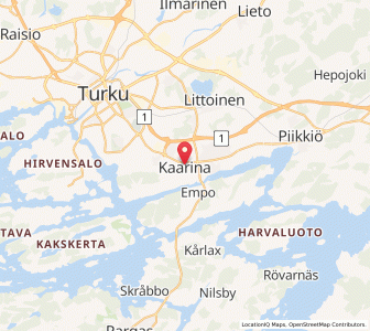 Map of Kaarina, Southwest Finland