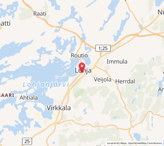 Map of Lohja, Uusimaa