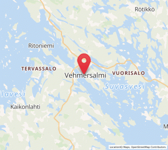 Map of Vehmersalmi, North Savo