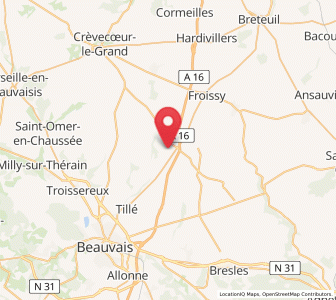 Map of Abbeville-Saint-Lucien, Hauts-de-France