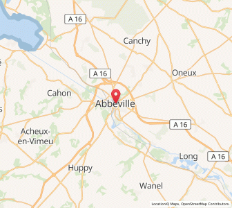 Map of Abbeville, Hauts-de-France