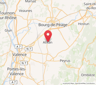 Map of Alixan, Auvergne-Rhône-Alpes