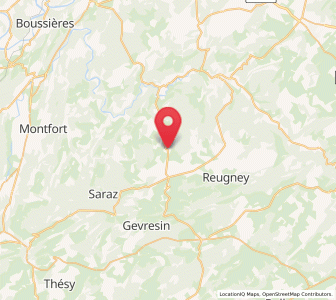 Map of Amancey, Bourgogne-Franche-Comté