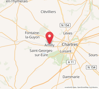 Map of Amilly, Centre