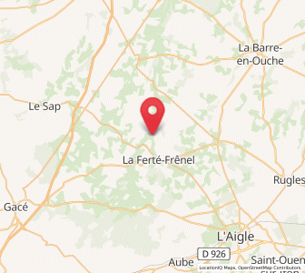 Map of Anceins, Normandy