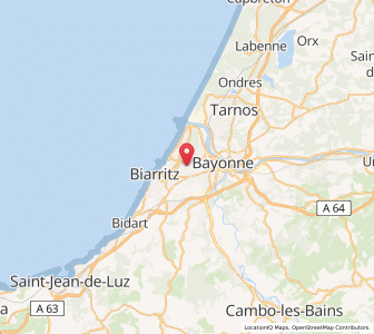 Map of Anglet, Nouvelle-Aquitaine