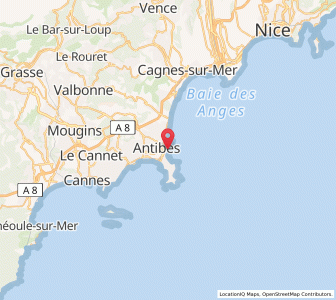 Map of Antibes, Provence-Alpes-Côte d'Azur