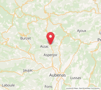 Map of Antraigues-sur-Volane, Auvergne-Rhône-Alpes