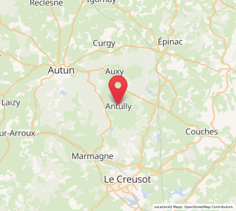 Map of Antully, Bourgogne-Franche-Comté