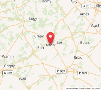 Map of Anvin, Hauts-de-France