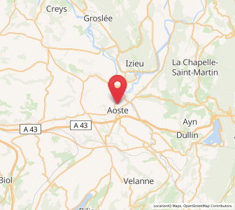 Map of Aoste, Auvergne-Rhône-Alpes