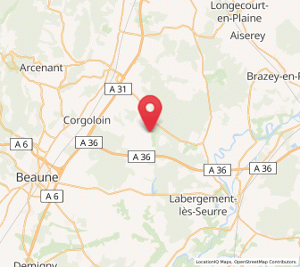Map of Argilly, Bourgogne-Franche-Comté